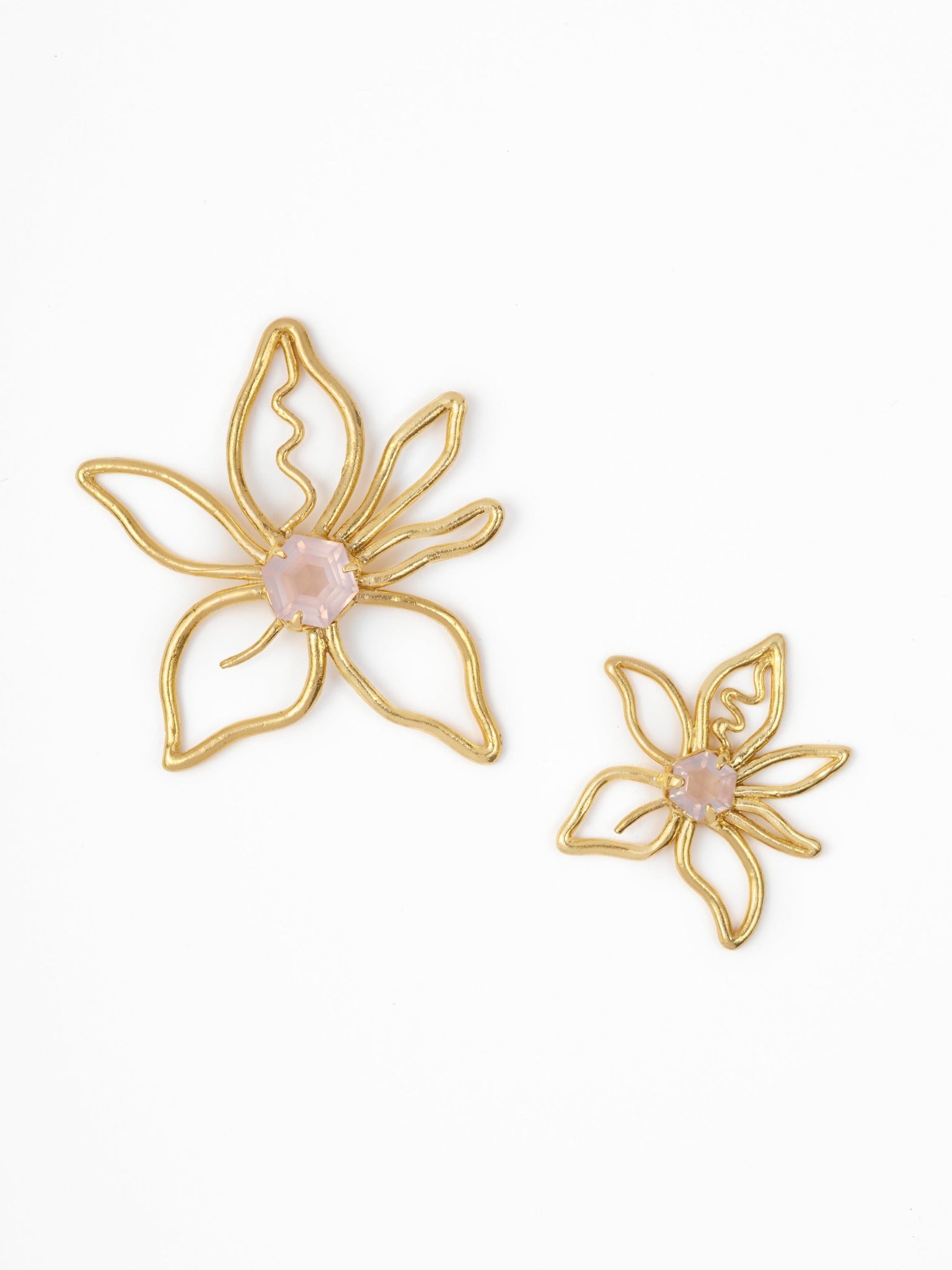 The Unconditional Earrings in Rose Quartz