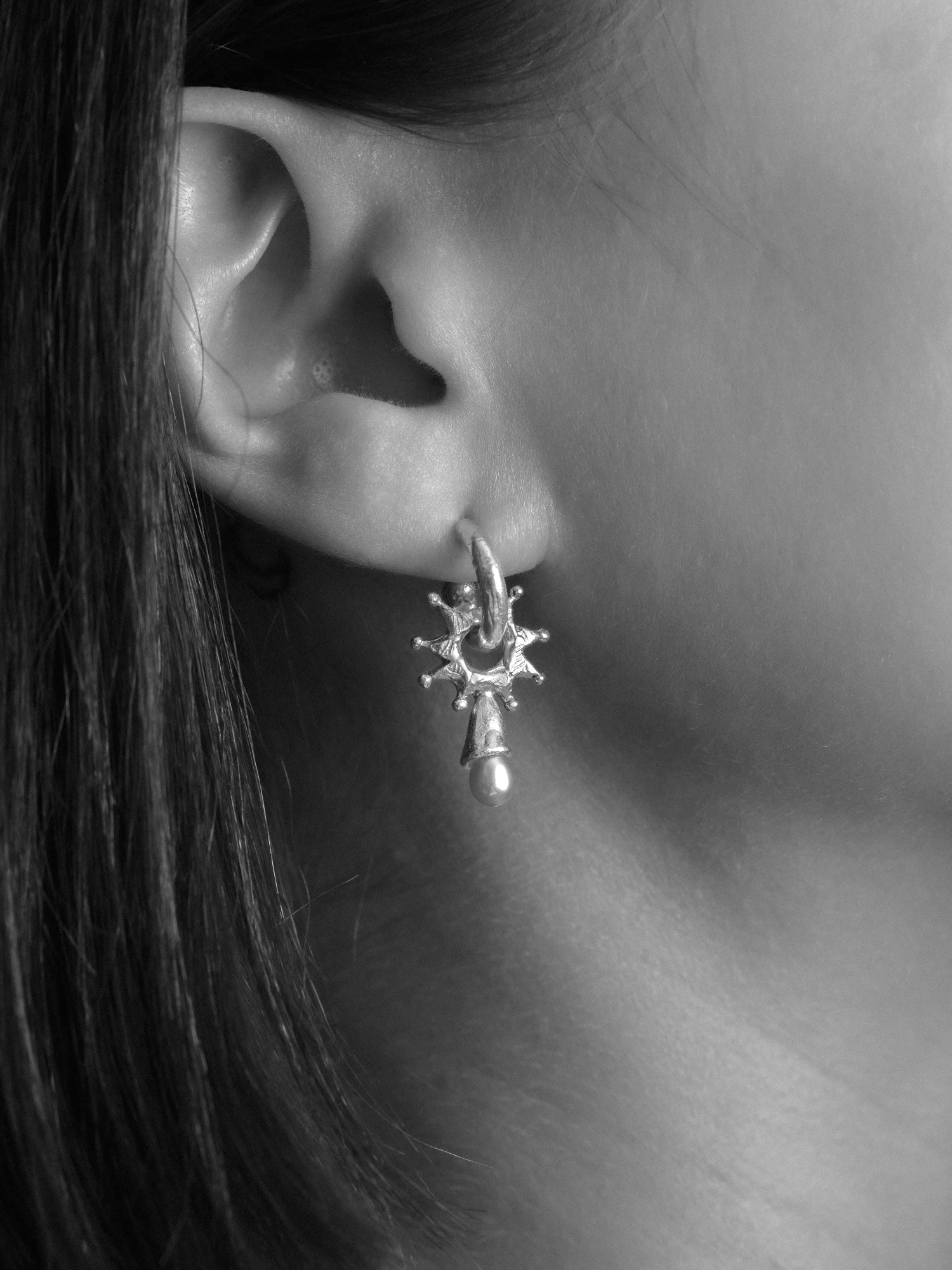 The Jester's Wheel Hoops - Silver