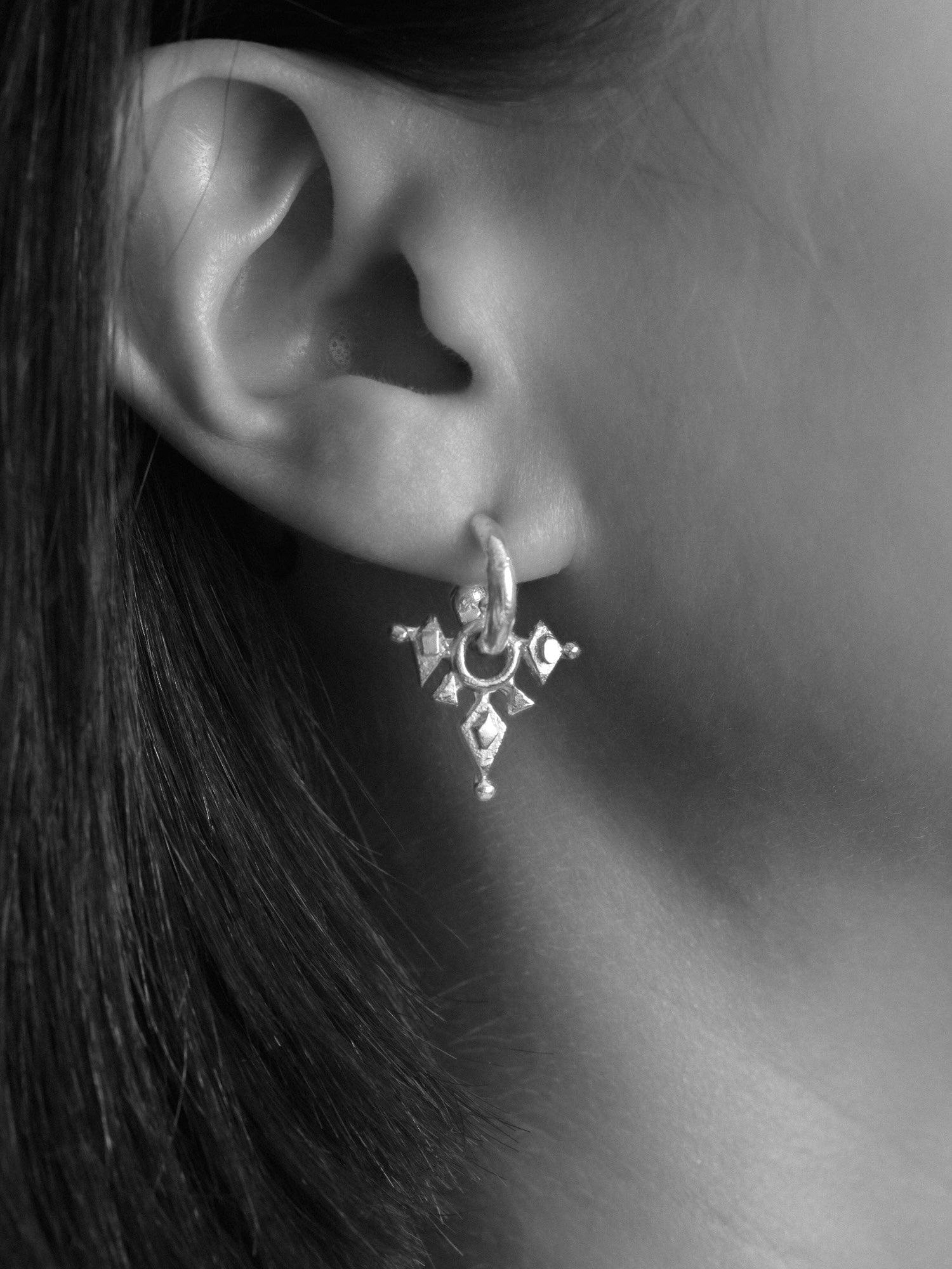 The Twist of Fate Hoops - Silver
