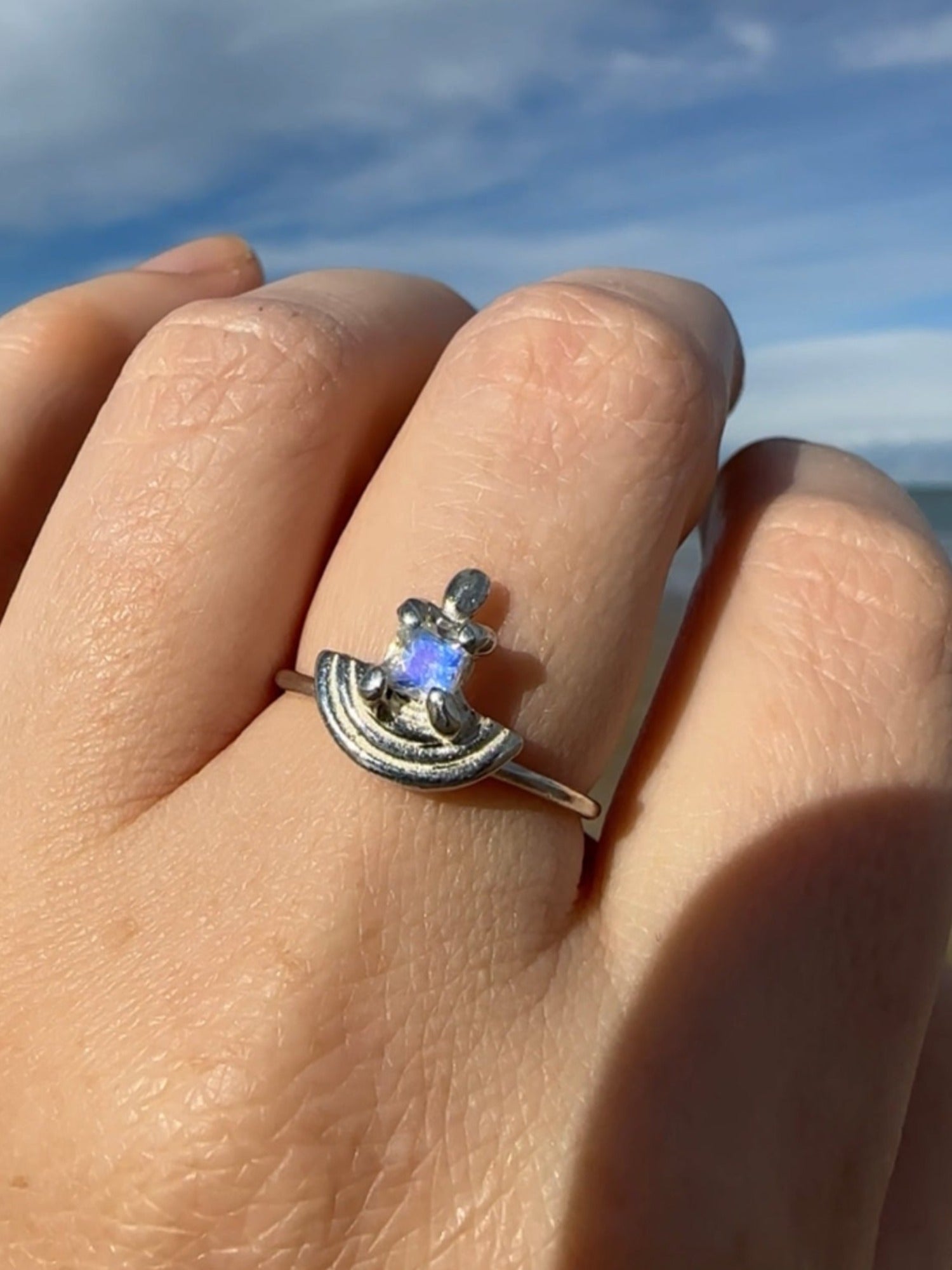 The Good Intentions Ring in Moonbeam (OOAK)