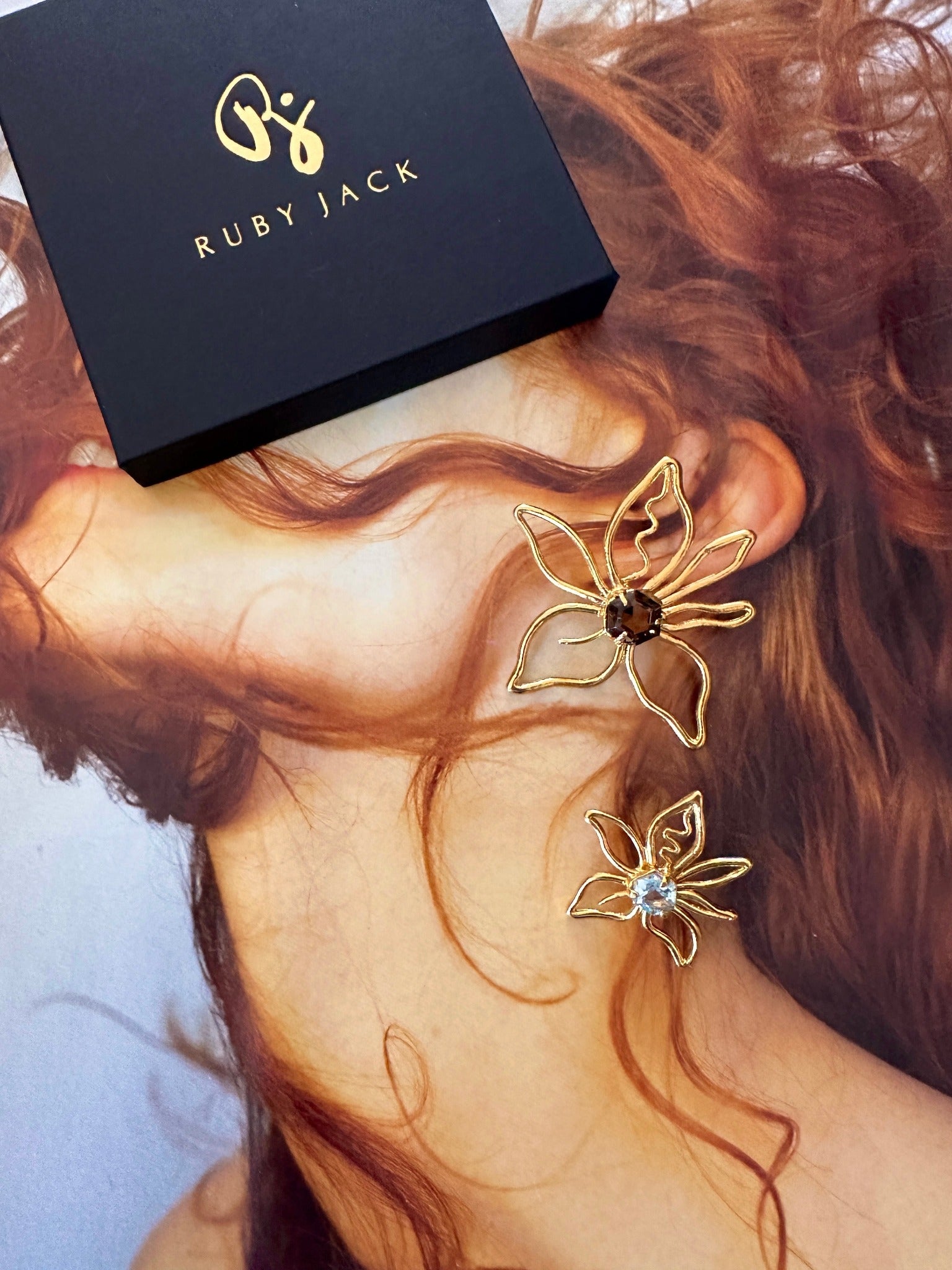 The Unconditional Earrings in Quartz & Topaz