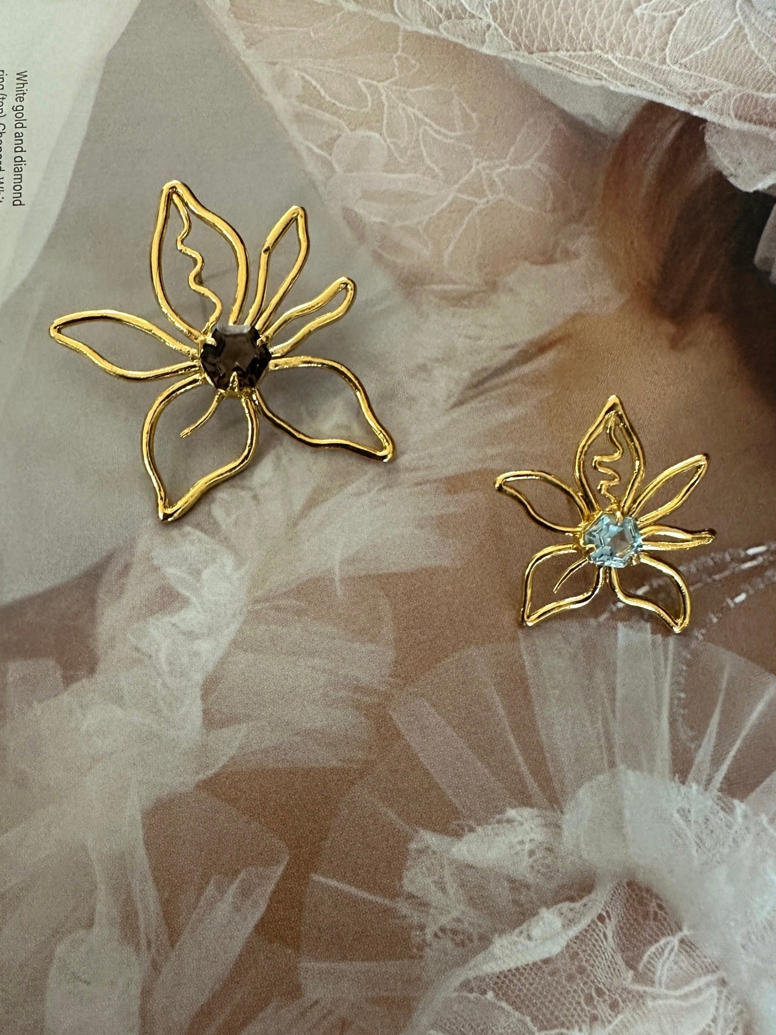 The Unconditional Earrings in Quartz & Topaz