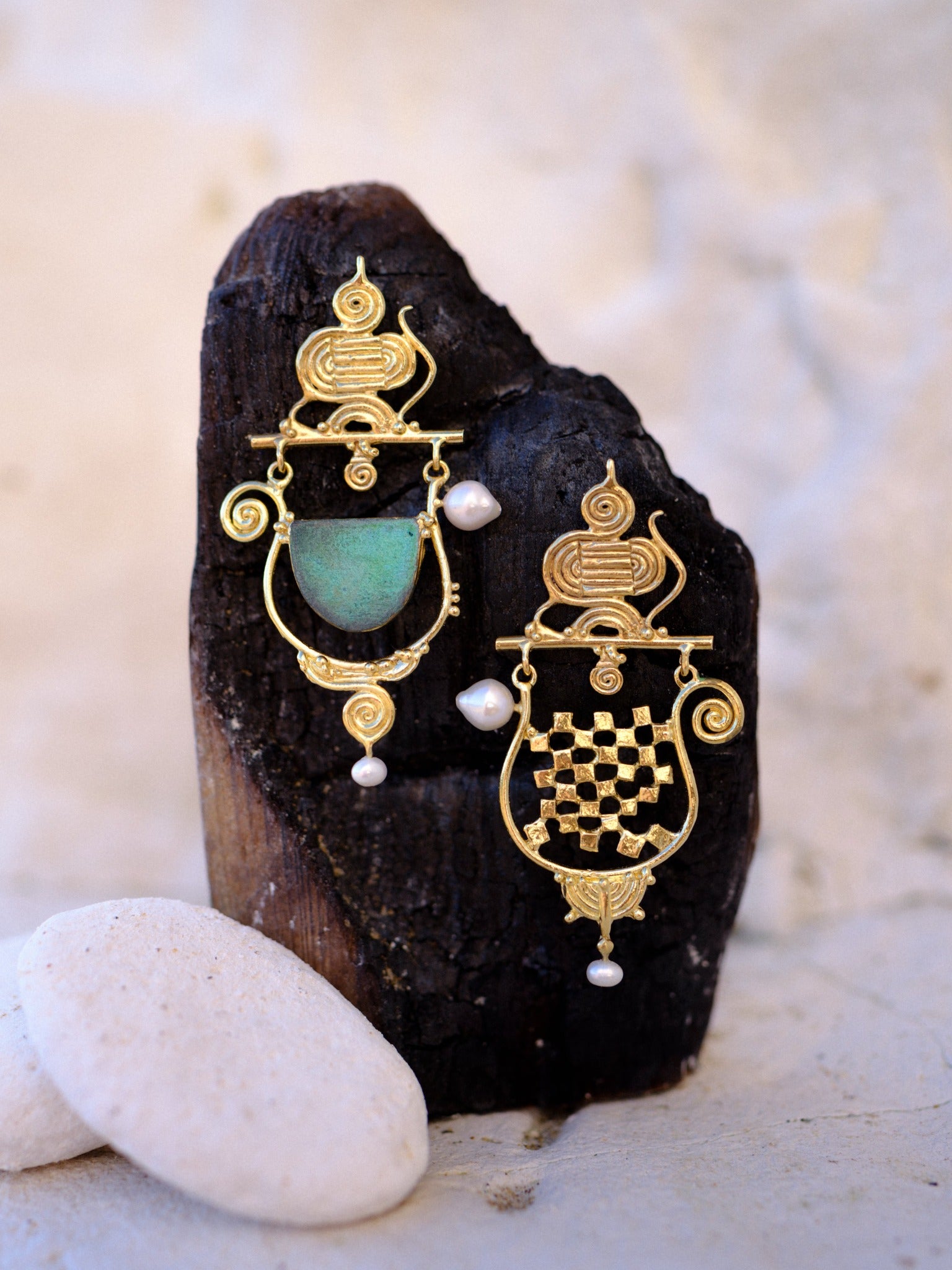 The Foxfire Earrings in Tiffany Green