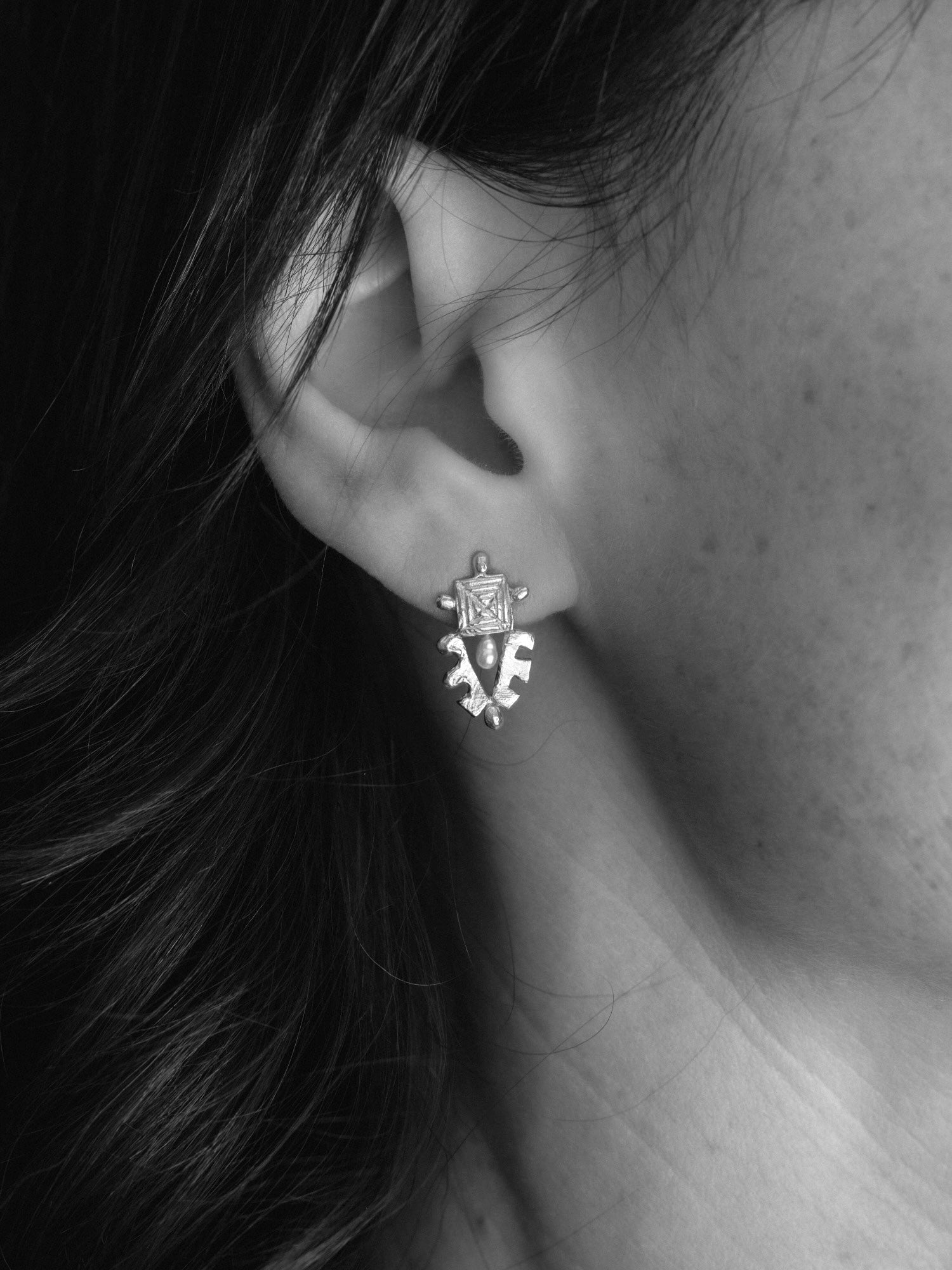 The Circus Cowboy Studs - Silver