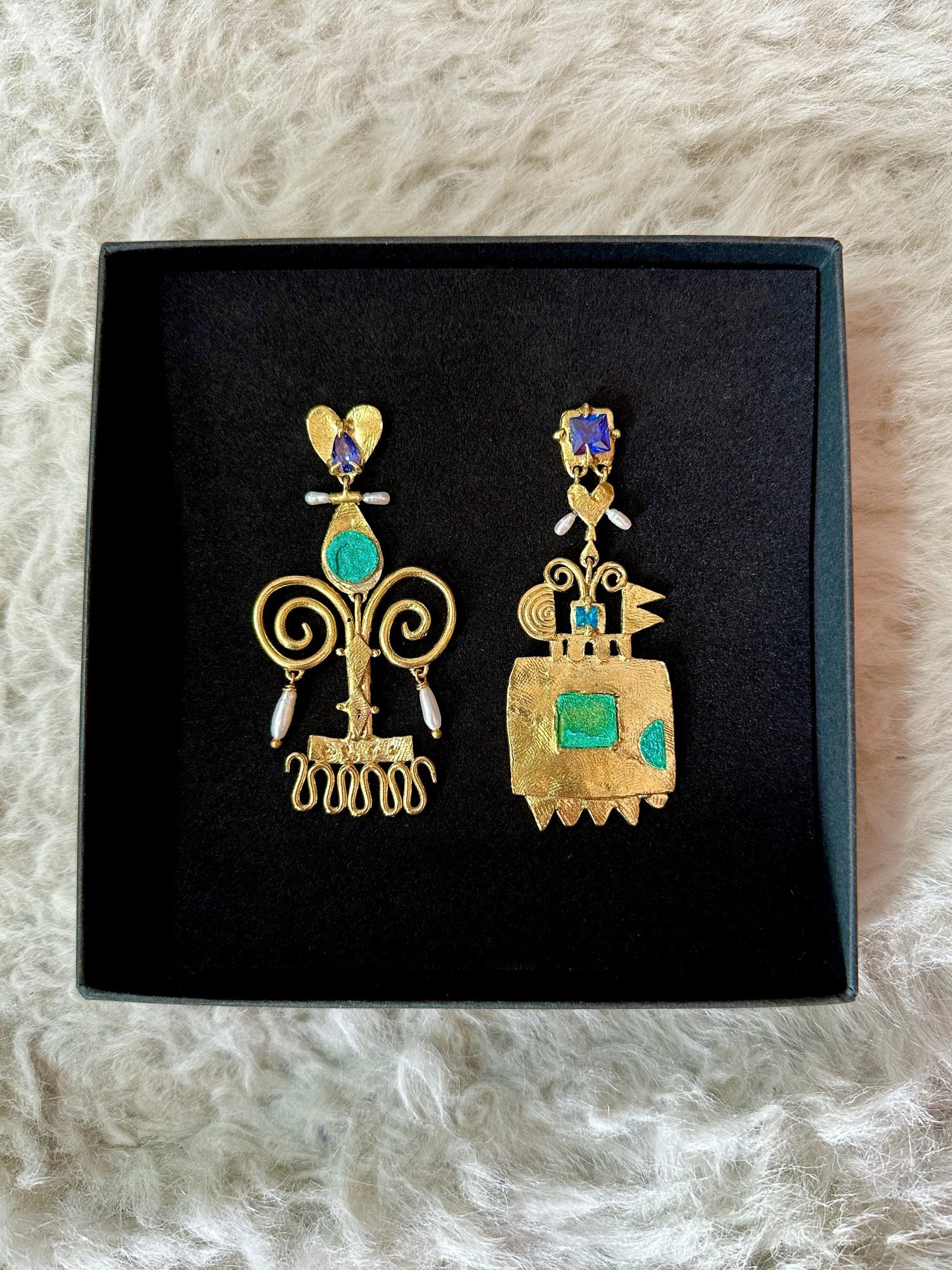 The Pebbles & Bamm Bamm Earrings - One Of A Kind