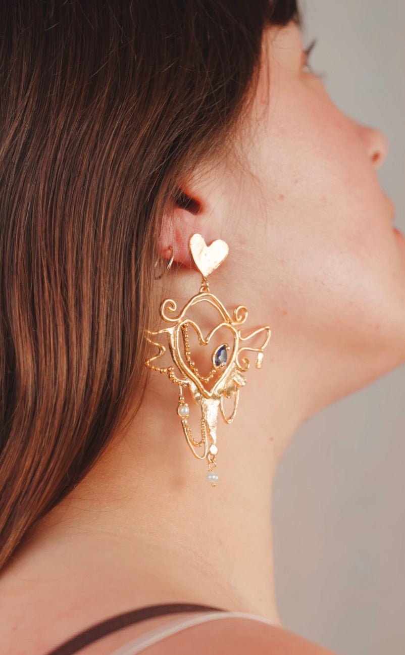 The Darling Heart Earrings - One Of A Kind
