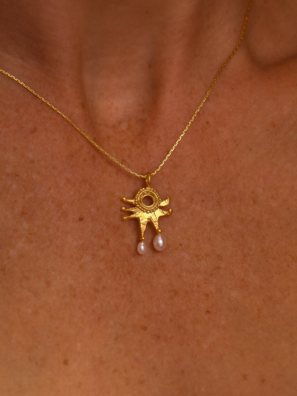 The Pearly Moon Clown Chain - 24k Gold Plated Creole Circus