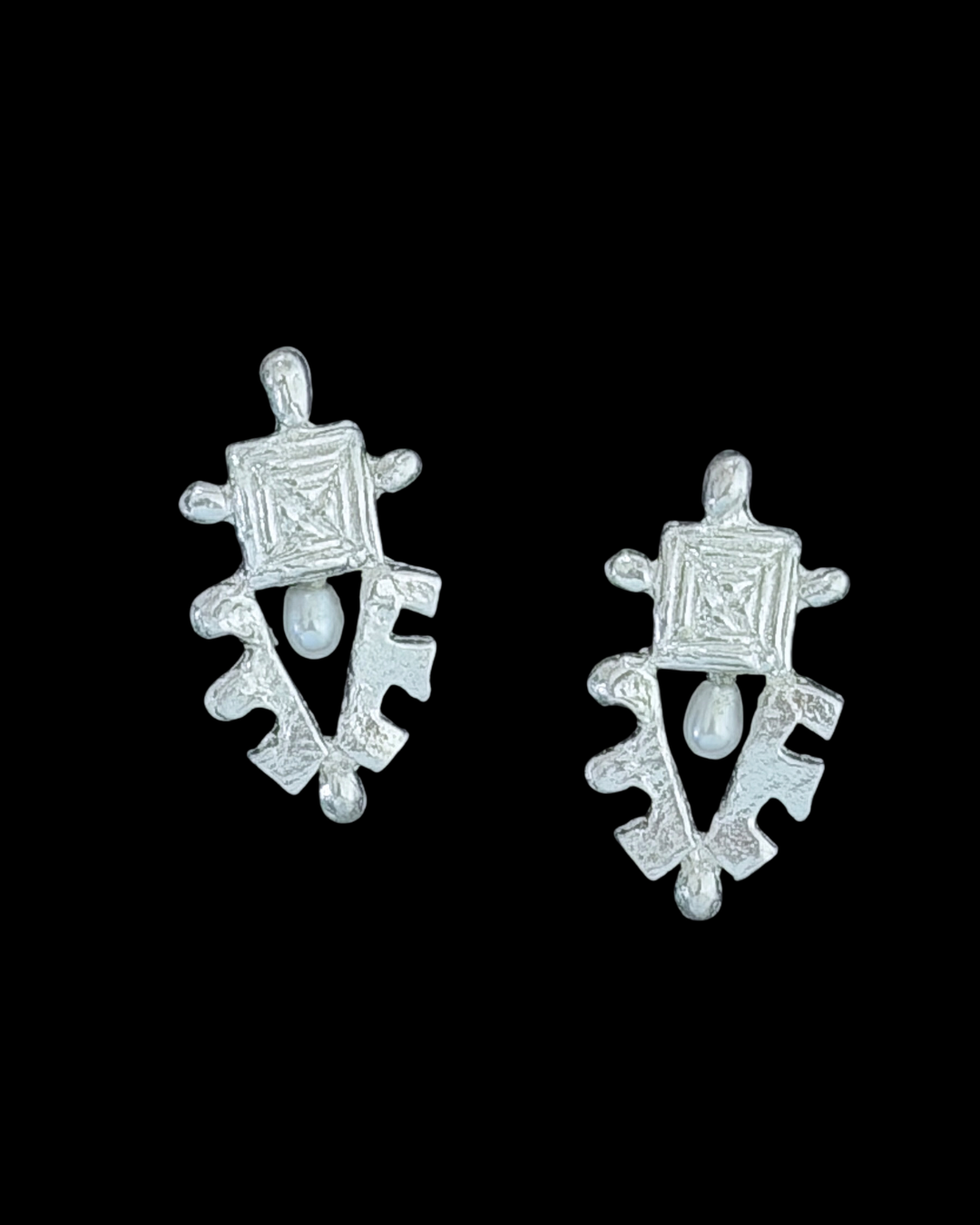 The Circus Cowboy Studs - Silver