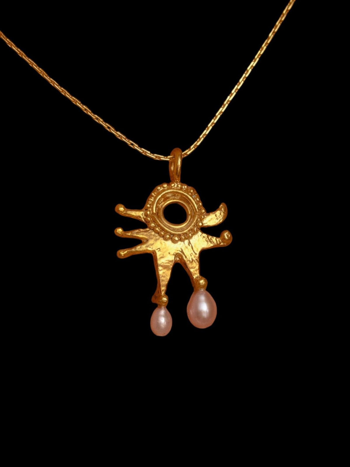 The Pearly Moon Clown Chain - 24k Gold Plated Creole Circus